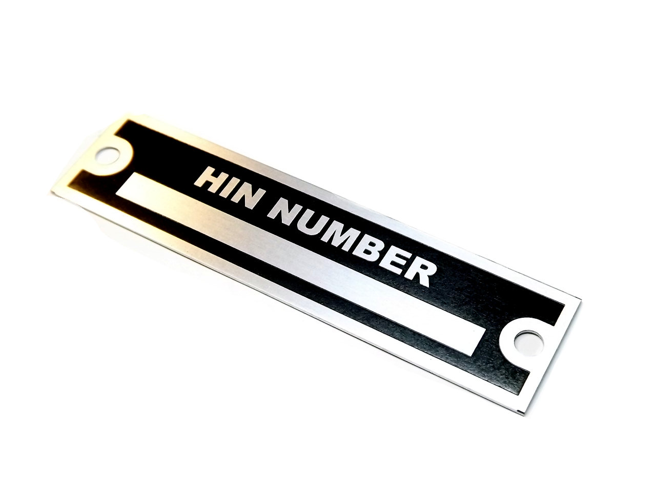 Anodized Aluminium custom manufacturer etched HIN hull ID plate for