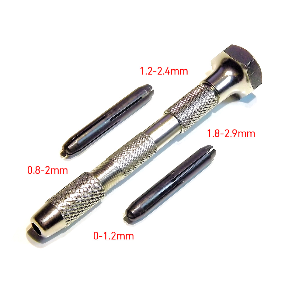 Hand Drill Chuck Swivel Head Pin Vise Bit 2 Chuck 4 Sizes 0.1mm2.9mm